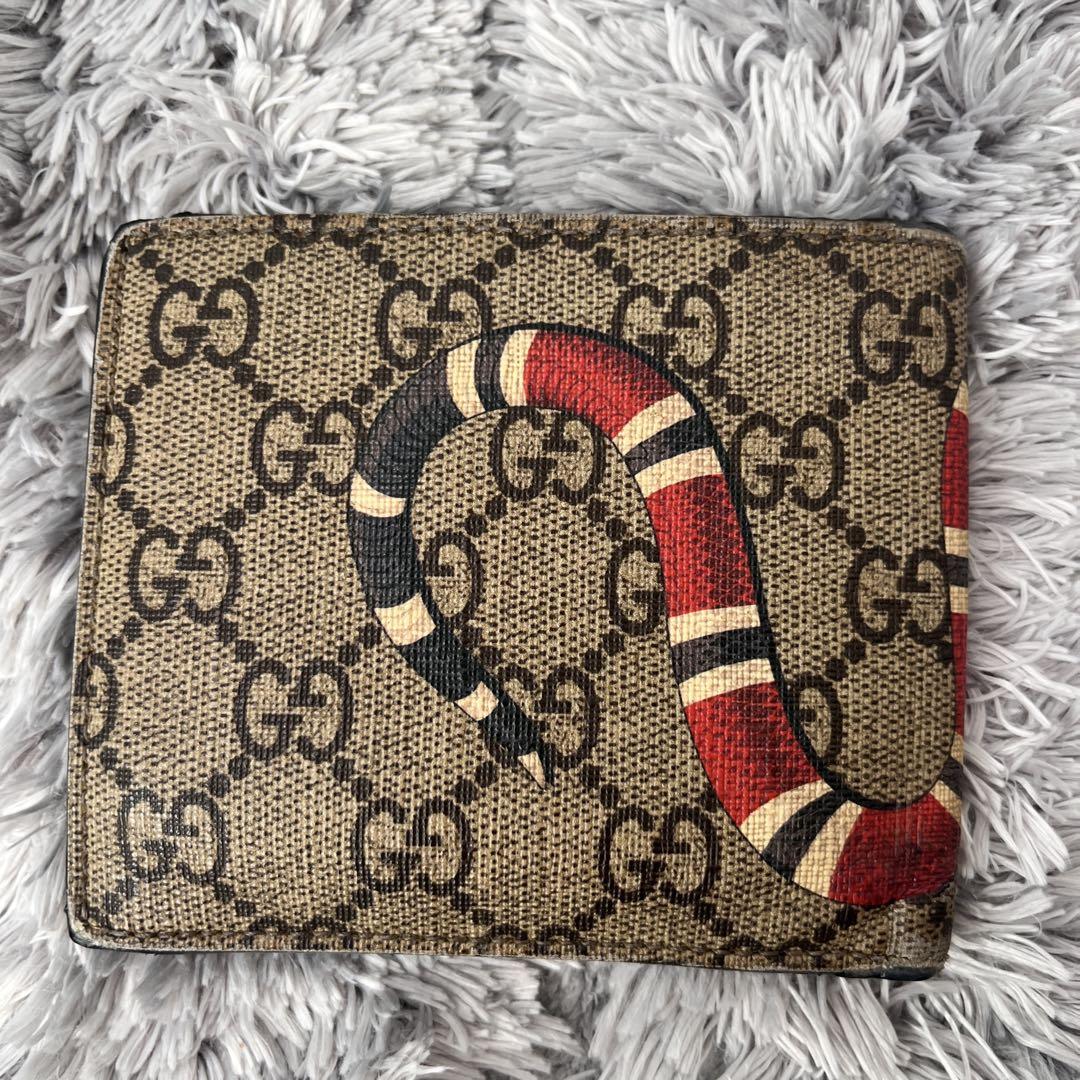 GUCCI✨折り財布　キングスネーク　PVC GG ヘビ　メンズ