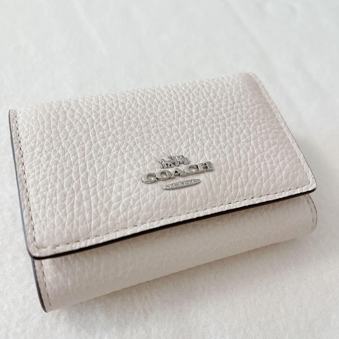 【新品】COACH マイクロ ウォレット ミニ財布 CM238 ホワイト