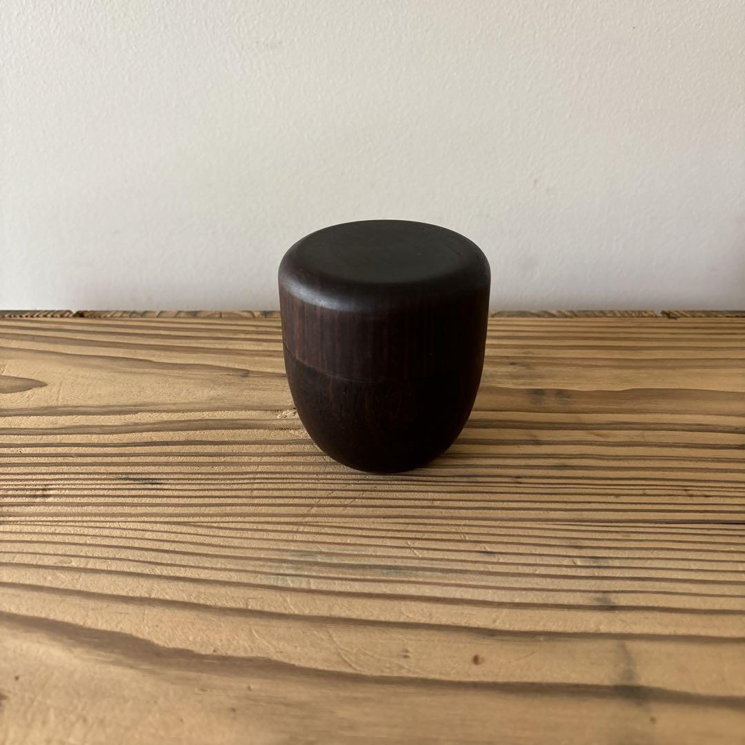 なつめ 天然木棗 茶道具 薄茶器 欅挽物棗 くりぬき茶器 紫檀 黒檀 お茶 