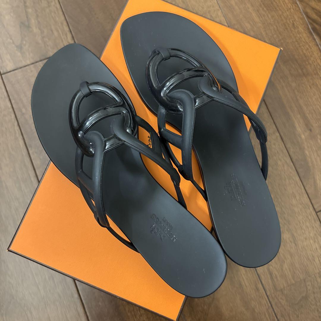 HERMES エジュリ シェーヌダンクルサンダル 40 箱・保存袋付き