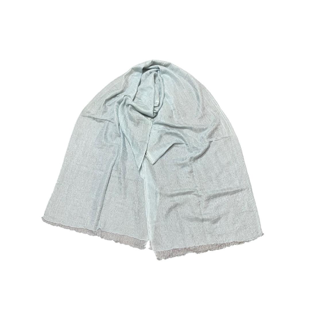 美品✨箱付　HERMES エルメスライトブルー ストールカシミヤシルク　カシシル