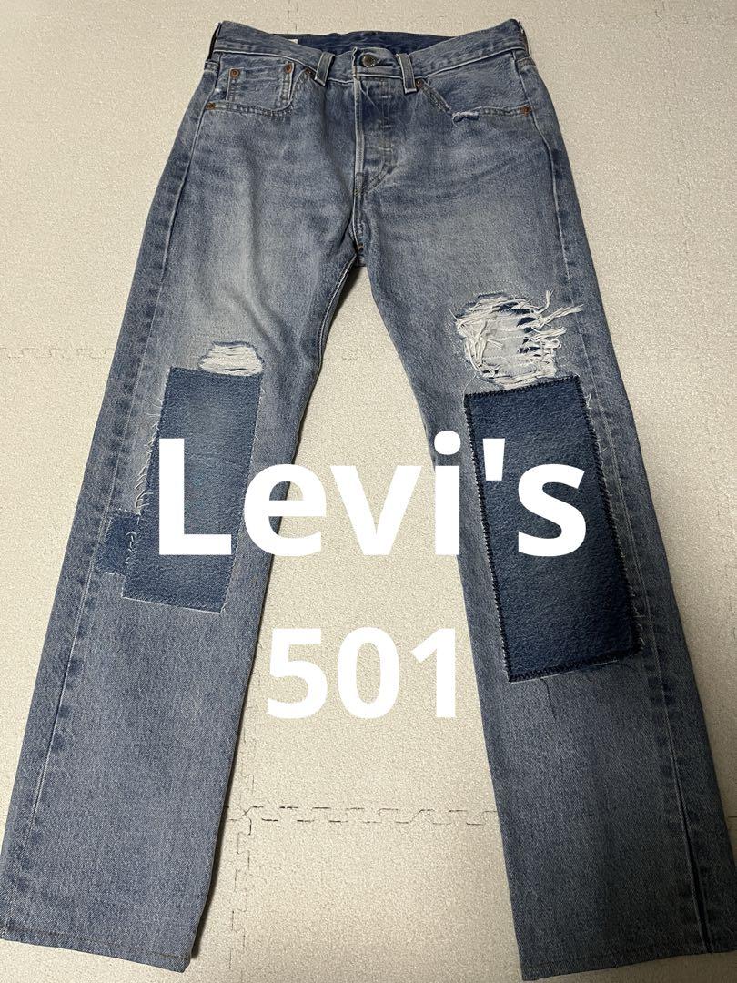 Levi's リーバイス 501 ダメージ加工 ストレートデニム - メルカリ
