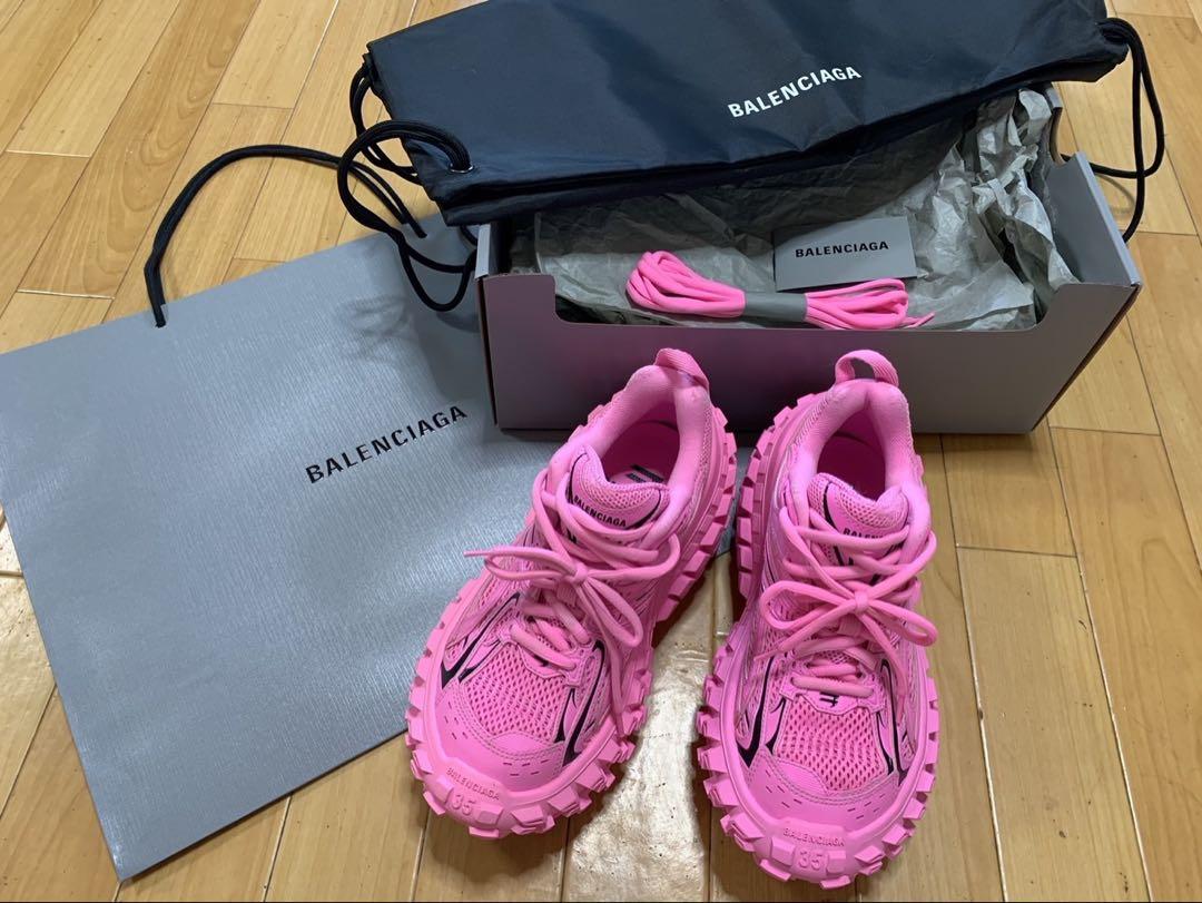 【極美品】BALENCIAGA トレイルランニングスニーカー 35 ピンク【希少