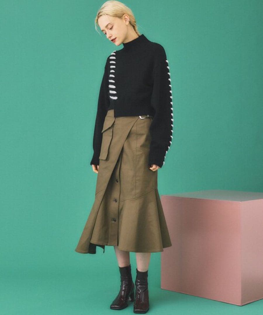 INella イネラ ラップベルテッドアシメスカートM・INella