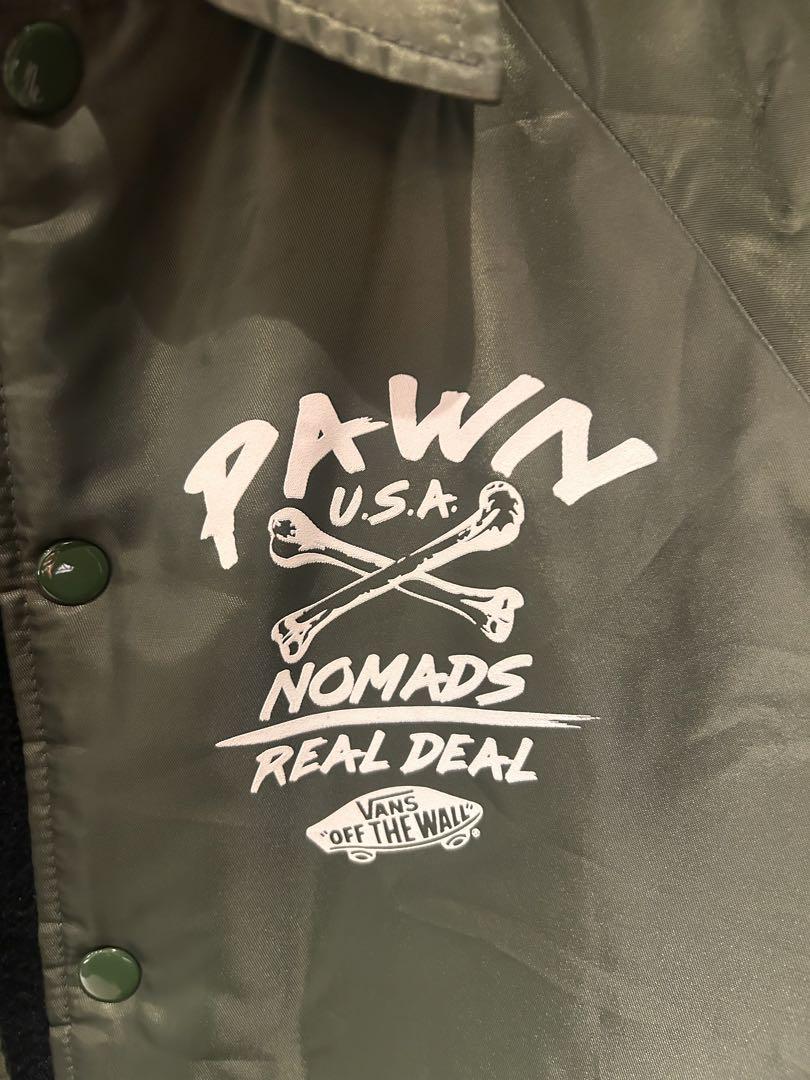【サイズ良好】VANS×PAWN　コーチジャケット　裏ボア　S　グリーン
