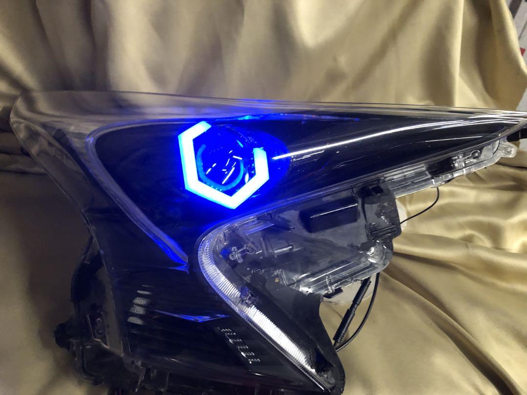 最新の激安 プリウス50 前期 ウィポジ青 ポジ青⇔白 六角リング 3眼赤青紫 パーツ
