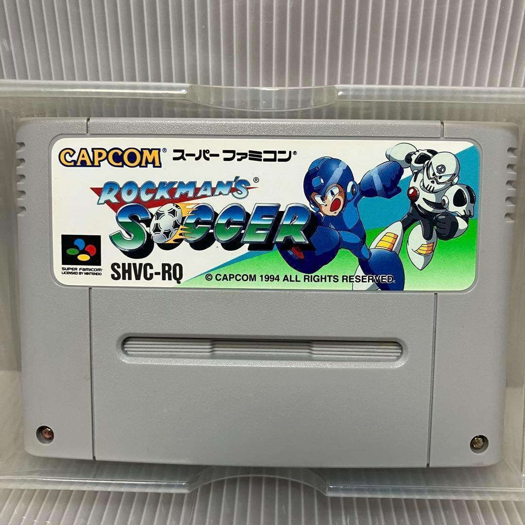 スーパーファミコン】ROCKMAN'S SOCCER(箱・取説付) ロックマン