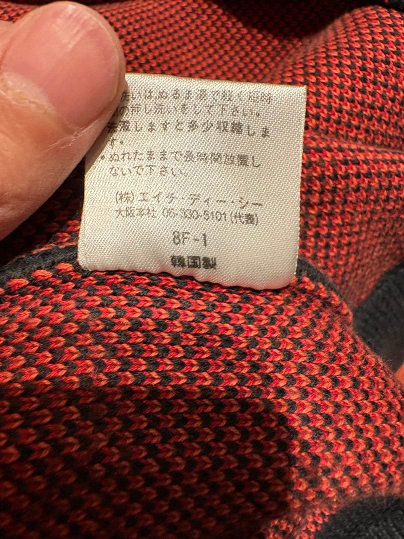 コットン ジップアップニットM