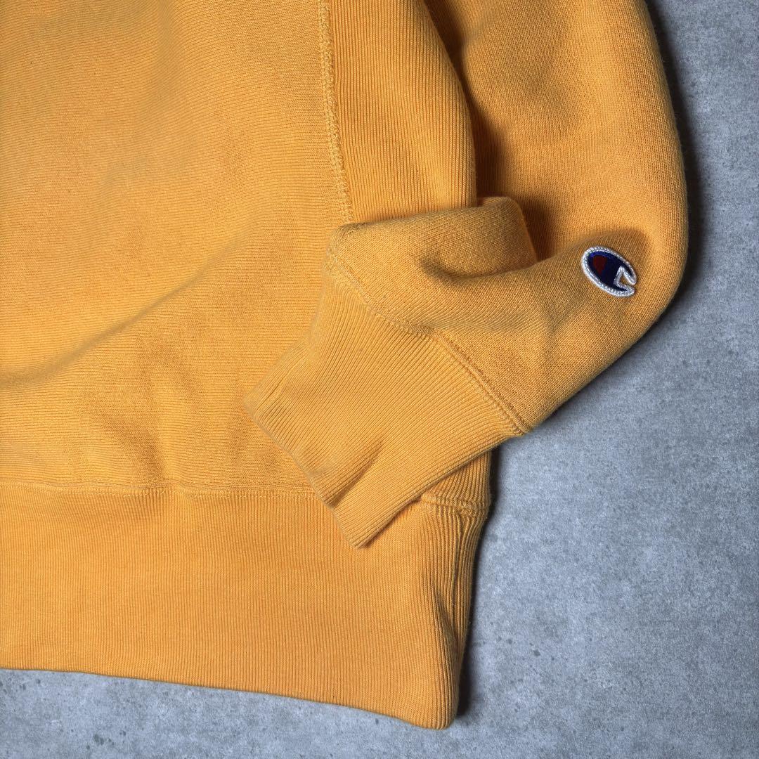 Champion reverse weave　トレーナー　青単色　ガゼット　刺繍