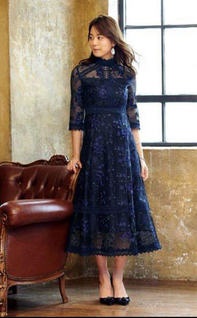 RUIRUE BOUTIQUE ルイルエブティックフラワー刺繍レース ワンピース