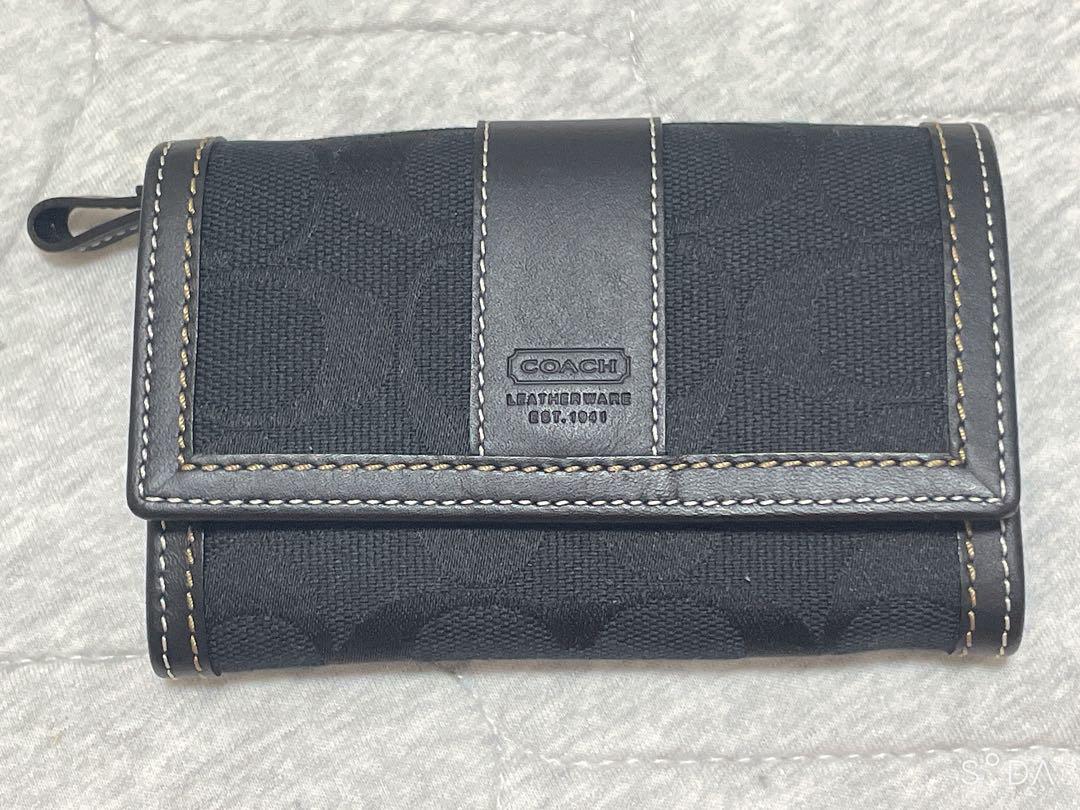 COACH コーチ シグネクチャー 二つ折り財布 黒