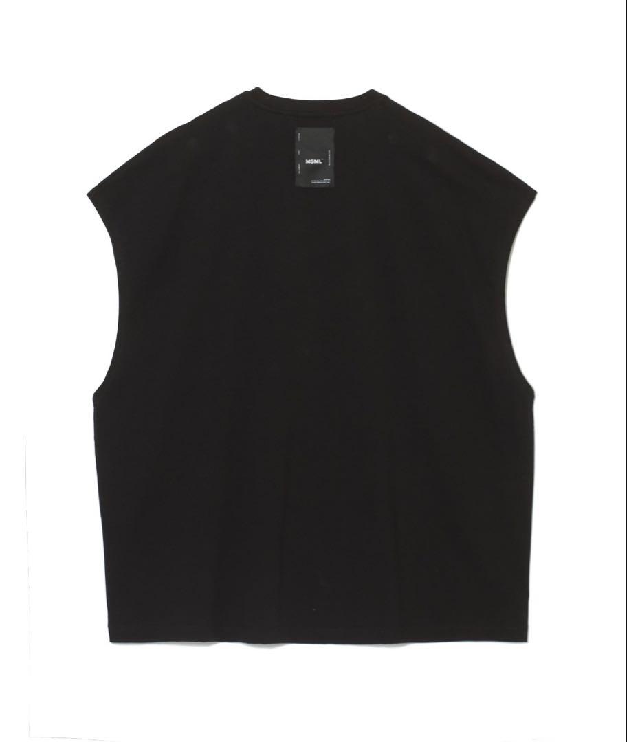 MSML ビッグサイズ ノースリーブ　Tシャツ　ブラック 2024SS