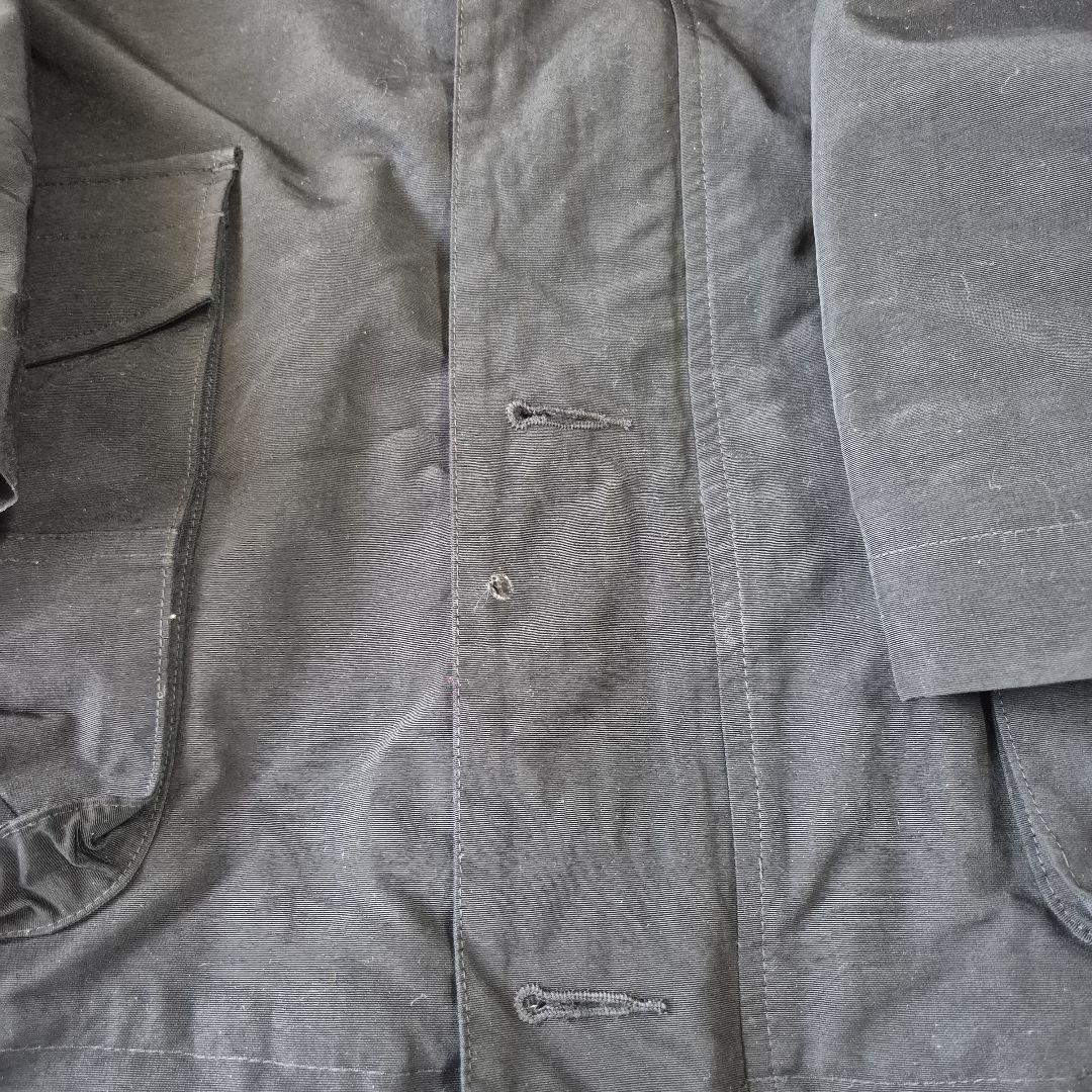 レア FRED PERRY フード付きモッズコート 2XL ブラック レザーロゴ