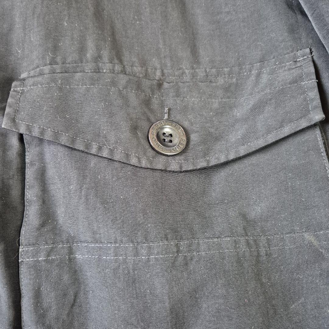 レア FRED PERRY フード付きモッズコート 2XL ブラック レザーロゴ