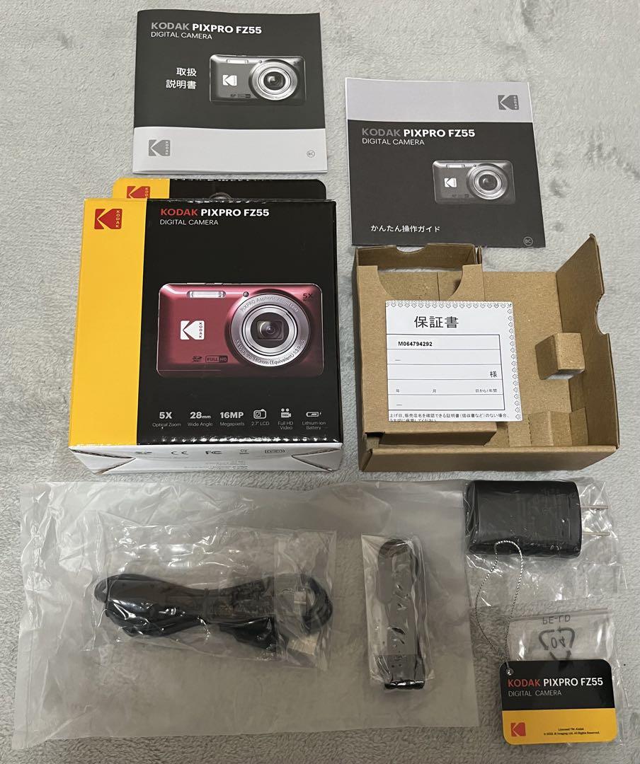 美品 KODAK FZ55 PIXPRO コンデジ デジカメ レトロ 赤 red
