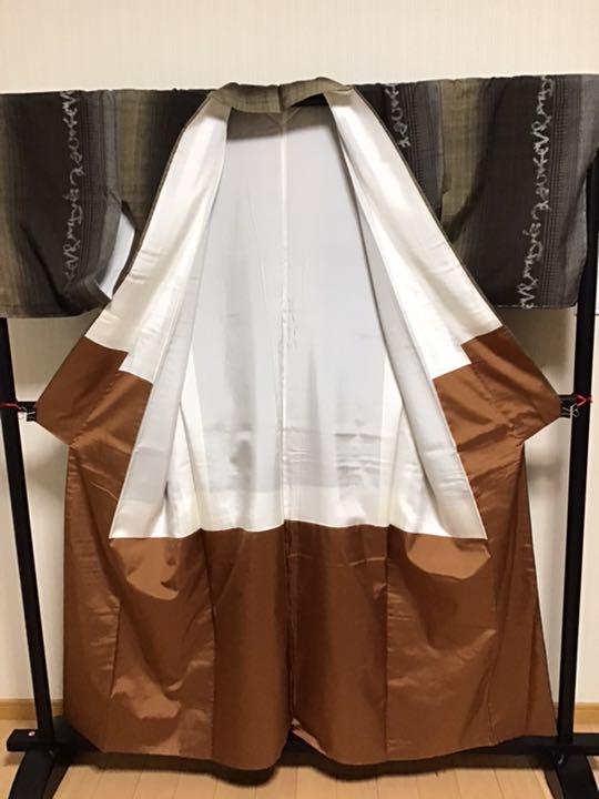 しておりま 和創 サイズ大きめ かっこいいデザインの正絹紬 大津天翔 Zi6Mg-m35177744465 しつけ糸 証紙付き ∈になります