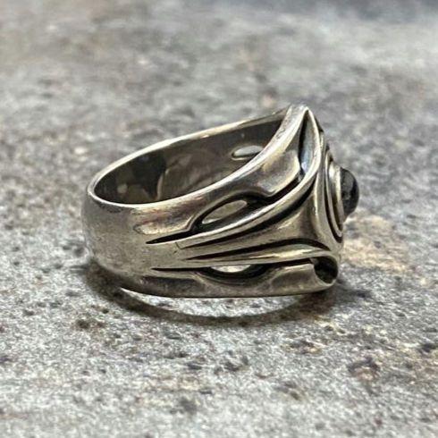 【SEAL限定商品】 m´s collection シルバー ストーン トライバル リング 17号 メンズ アクセサリー