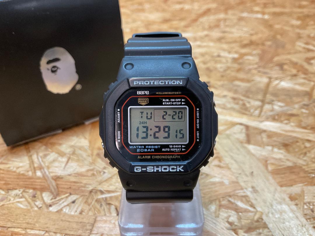 限定 美品 エイプ × カシオ G-SHOCK DW-5000 デジタル腕時計