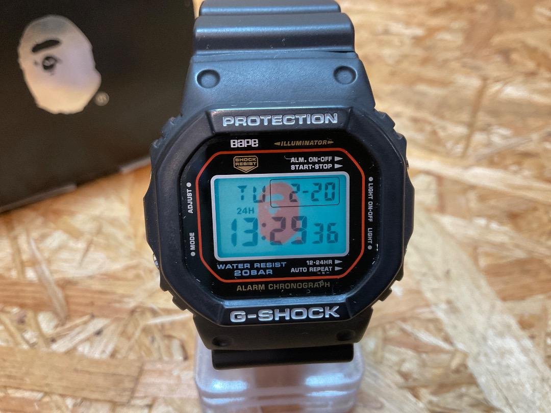 限定 美品 エイプ × カシオ G-SHOCK DW-5000 デジタル腕時計