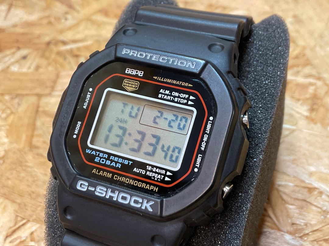 限定 美品 エイプ × カシオ G-SHOCK DW-5000 デジタル腕時計