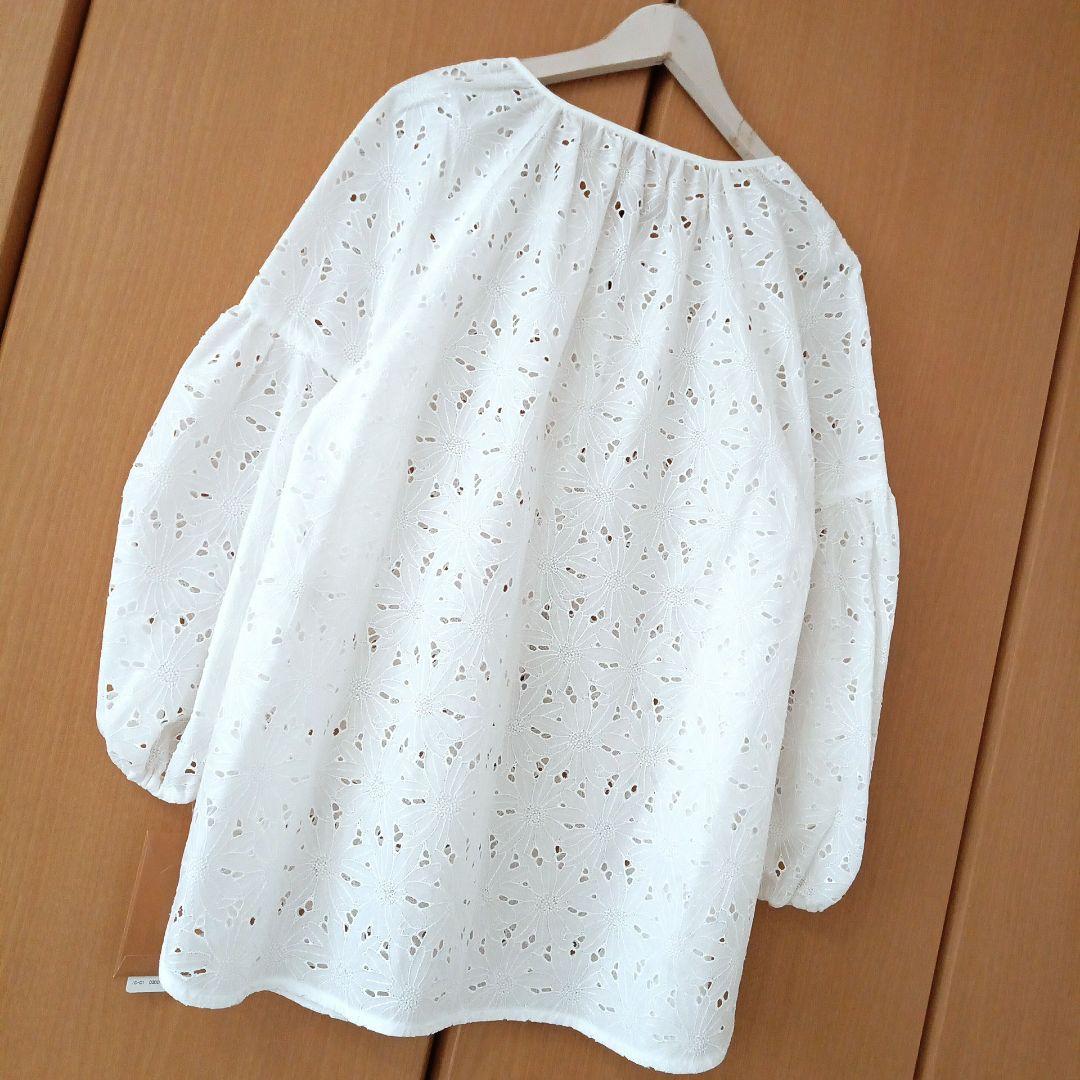 【新品】レリアン フラワー カットワーク刺繍 ブラウス レース プルオーバー 9