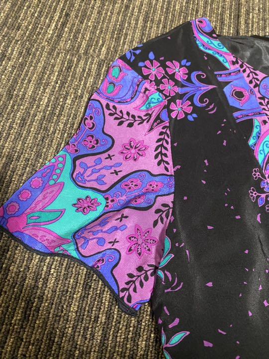 44%割引ブラック系,M当店の記念日 ANNA SUI アナスイ シルク100%総柄 半価販売 アニエス•b 未使用 2号 シルク100%バックサテンワンピース ひざ丈ワンピース