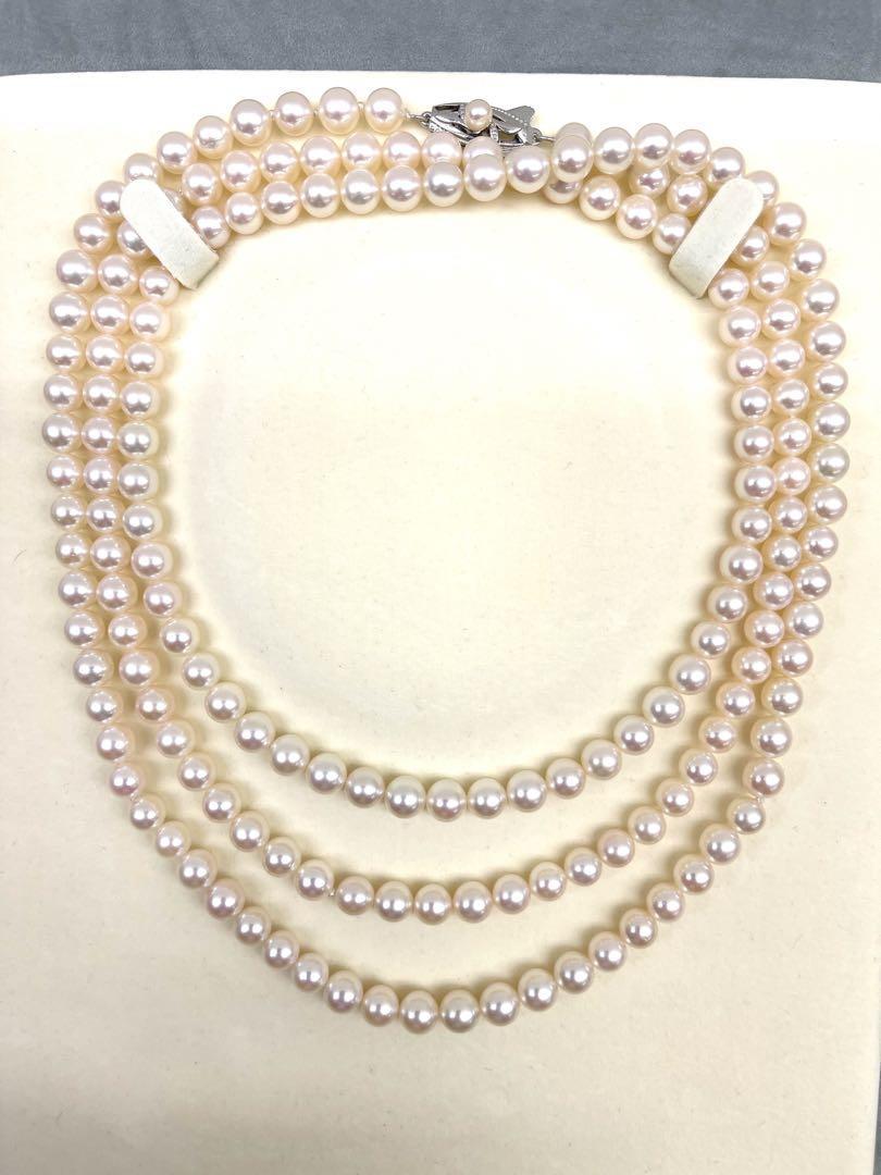 ミキモト MIKIMOTO K14WG ロング パールネックレス