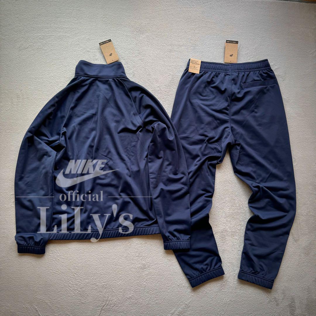 1新品　ナイキ上下セットアップ　ネイビー　ＸＬ　ロゴ刺繍　NIKE スウォッシュ