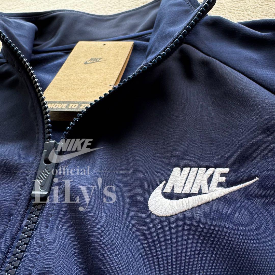 1新品　ナイキ上下セットアップ　ネイビー　ＸＬ　ロゴ刺繍　NIKE スウォッシュ