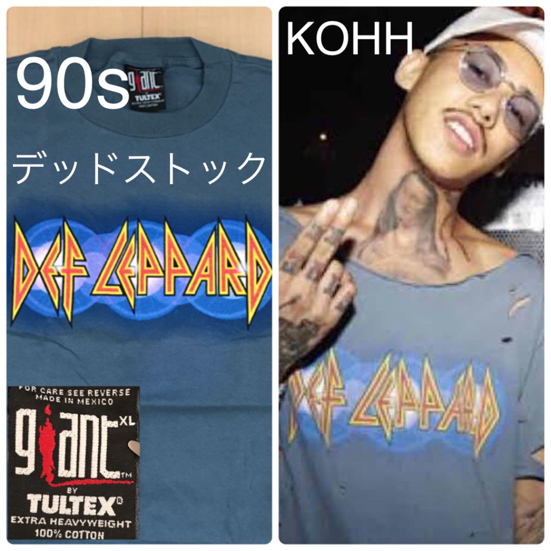 公式の店舗 新品 80s デッドストック tシャツ LEPPARD DEF ヴィンテージ - Tシャツ/カットソー(半袖/袖なし)