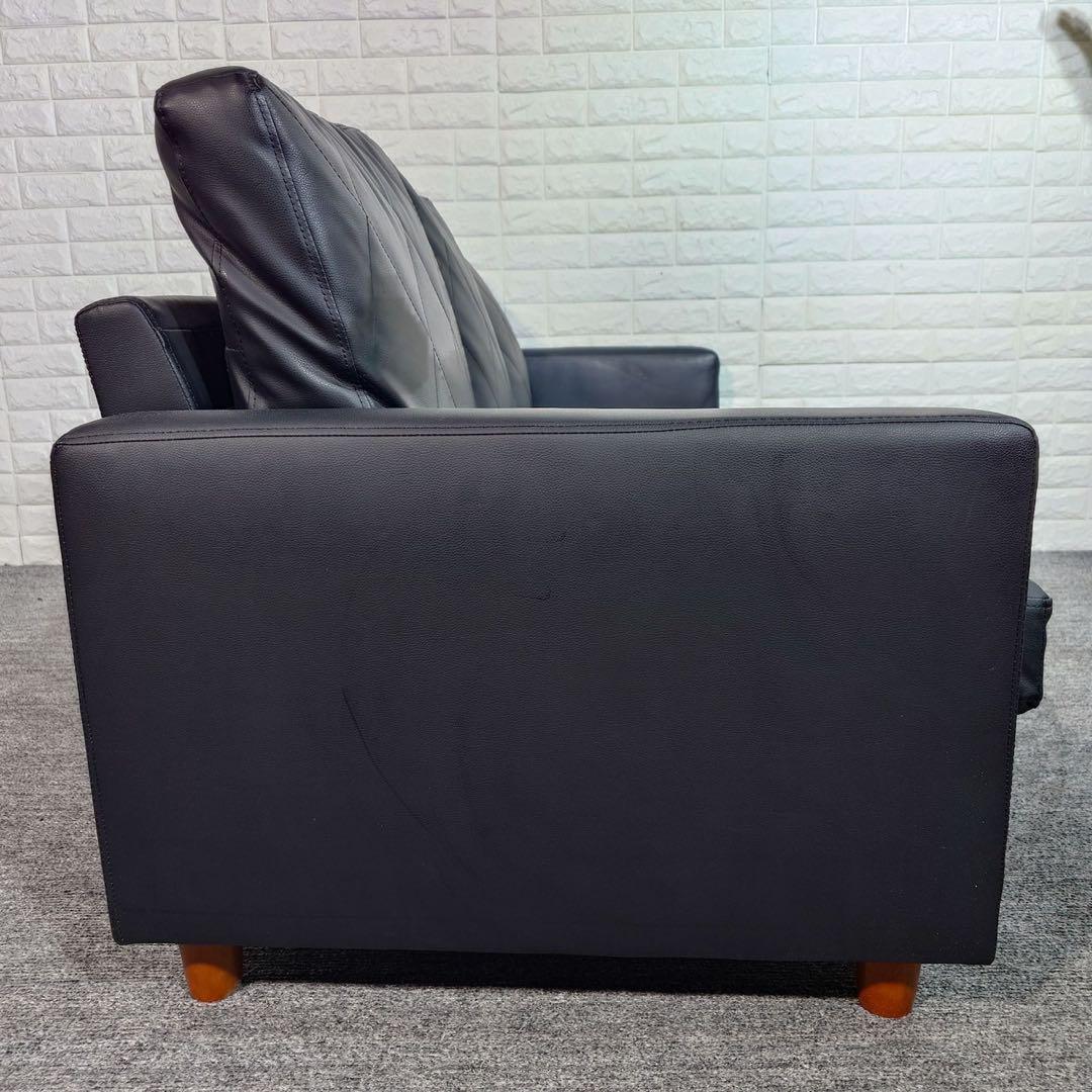 LOWYA 3人掛けソファ レザー オットマン 家具 インテリア A022