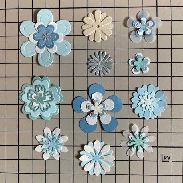114色から選べるクラフトパンチ ダイカット 花 アルバム カード