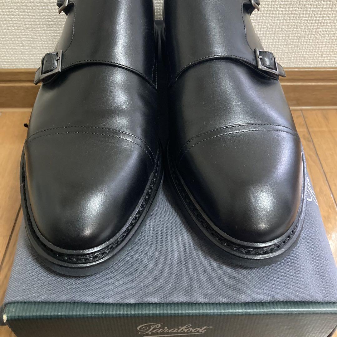 【新品未使用】パラブーツ ダブルモンクストラップ VIGNYサイズ8（26.5）