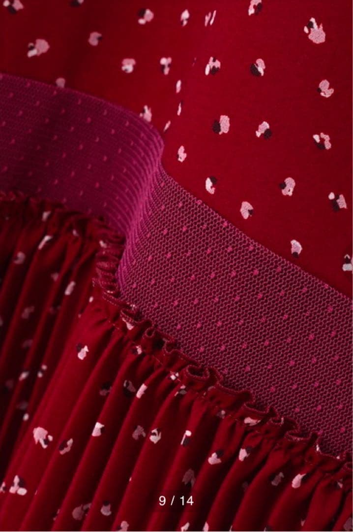 JILL STUART バーガンディ ドット柄 ノースリーブ ワンピース JILL STUART バーガンディ ドット柄 ノースリーブ ワンピース