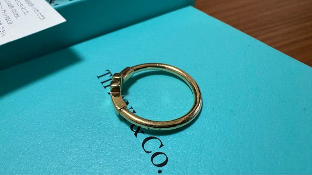 Tiffanyティファニー　Tワイヤーリング　yg 13号
