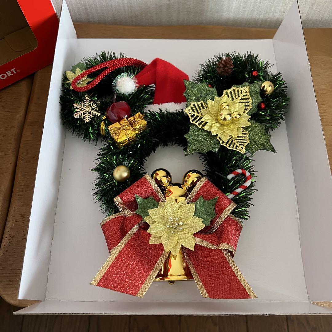 【未使用】ディズニーリゾート ミッキー クリスマス リース