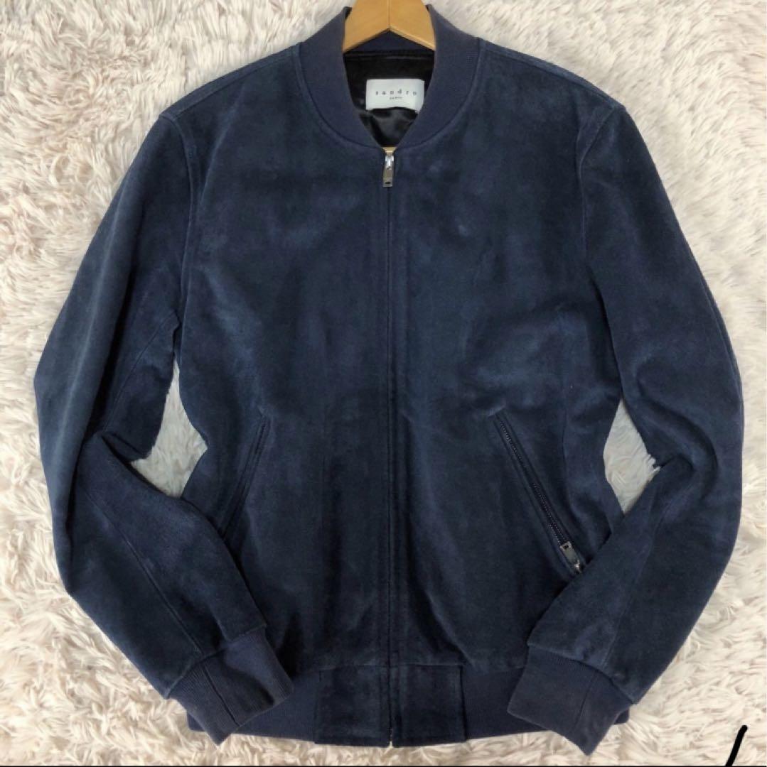 へいのすけ　SANDRO 本革スエード ネイビー