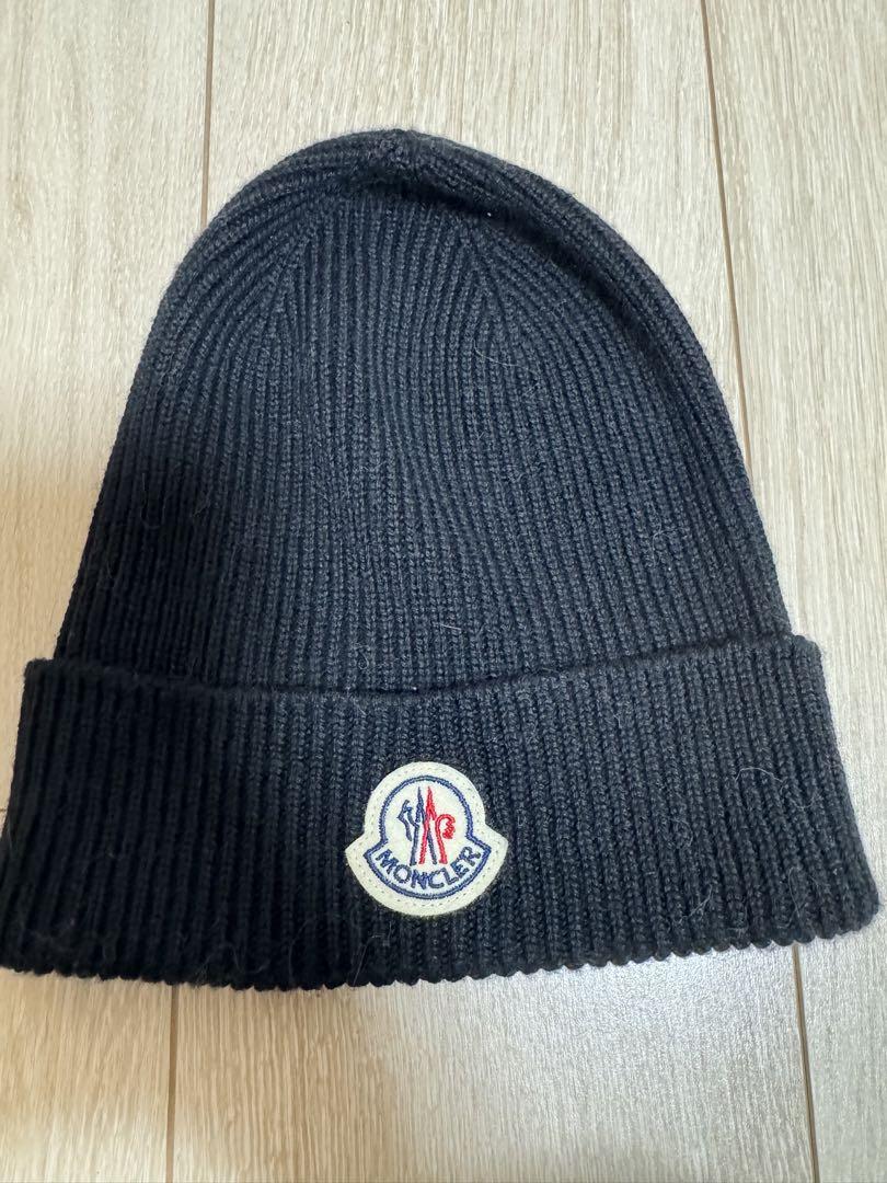MONCLER ブラック ニット帽 TG 999 - メルカリ