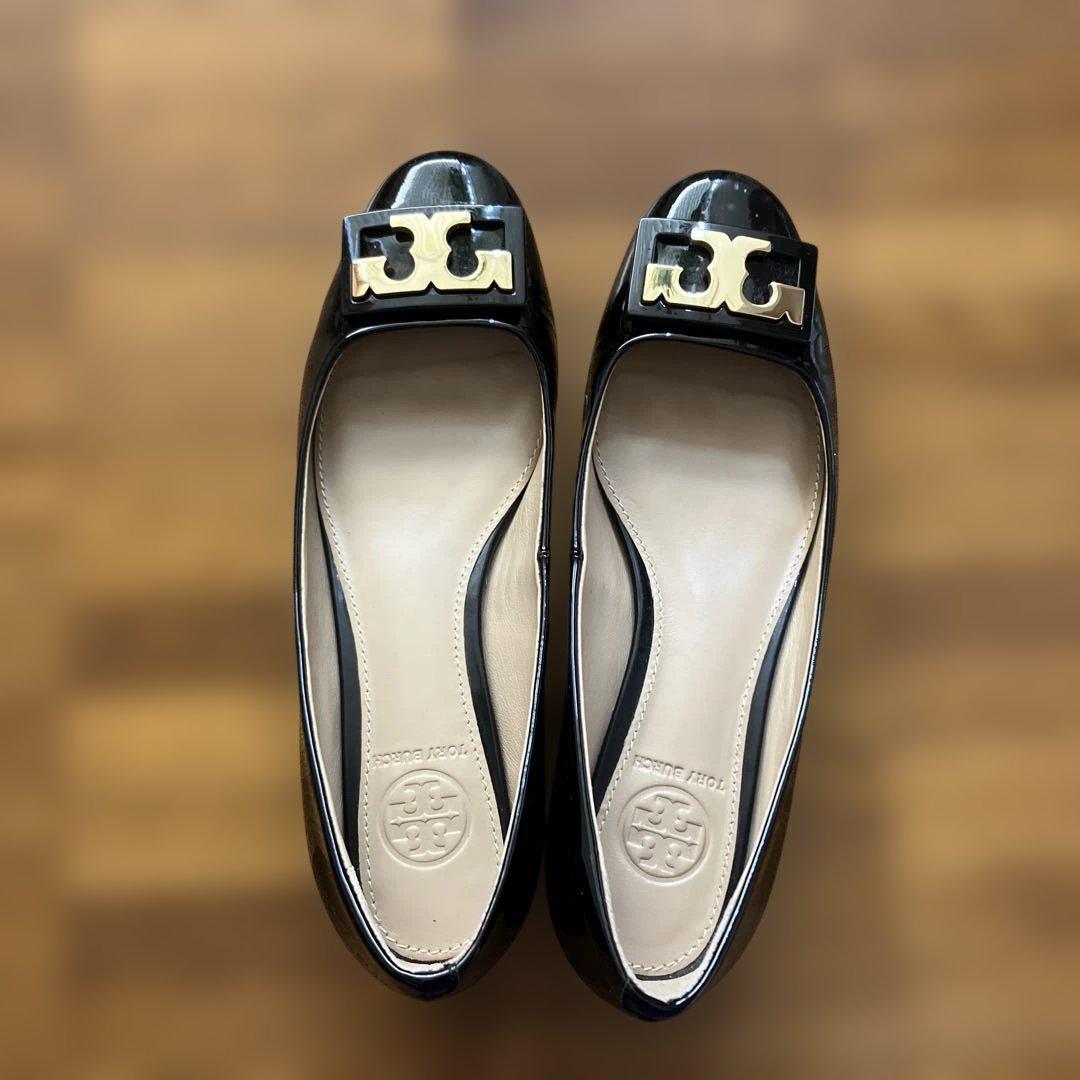 Tory Burch ブラック フラットシューズ レインシューズ
