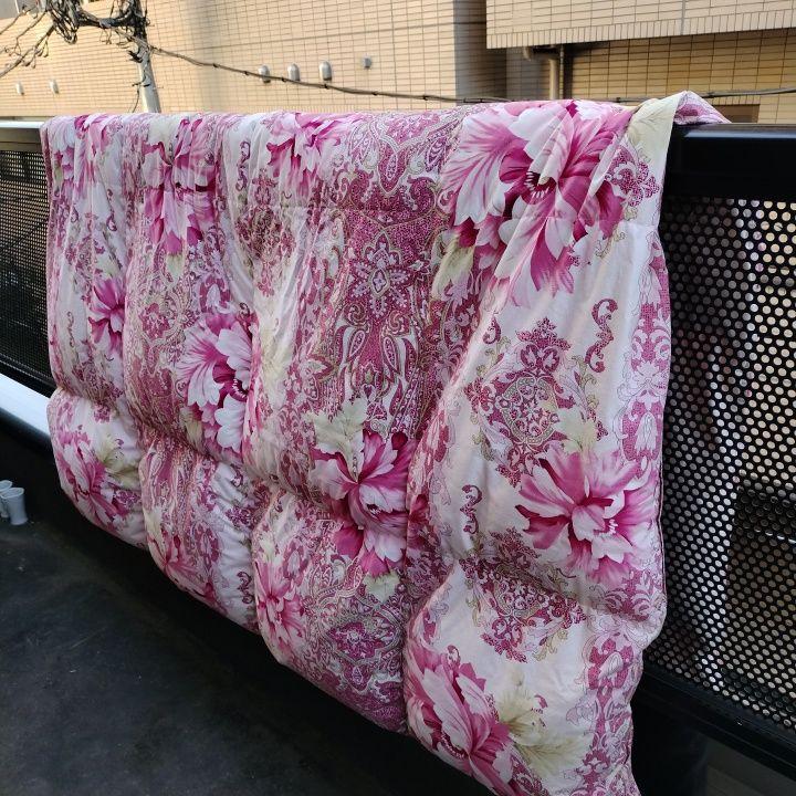 美品  ダウン85％ カラフル 羽毛掛け布団  お客さま用