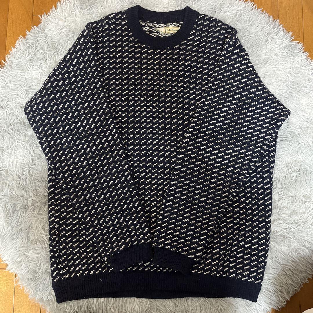 80s LLbean バーズアイニット 在原みゆき着用