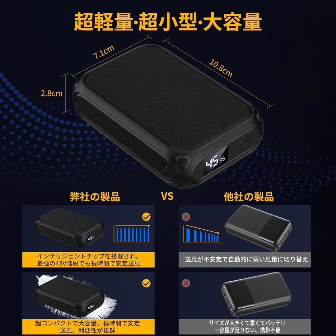 【訳あり】空調服 バッテリーファンセット 風量調節 43V超高出力 大容量 新品