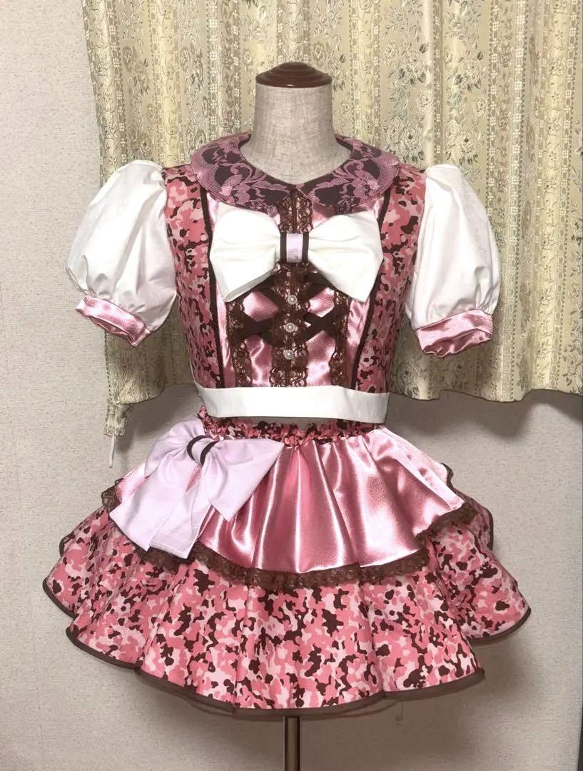 ハンドメイド アイドル衣装 茶色×ピンク