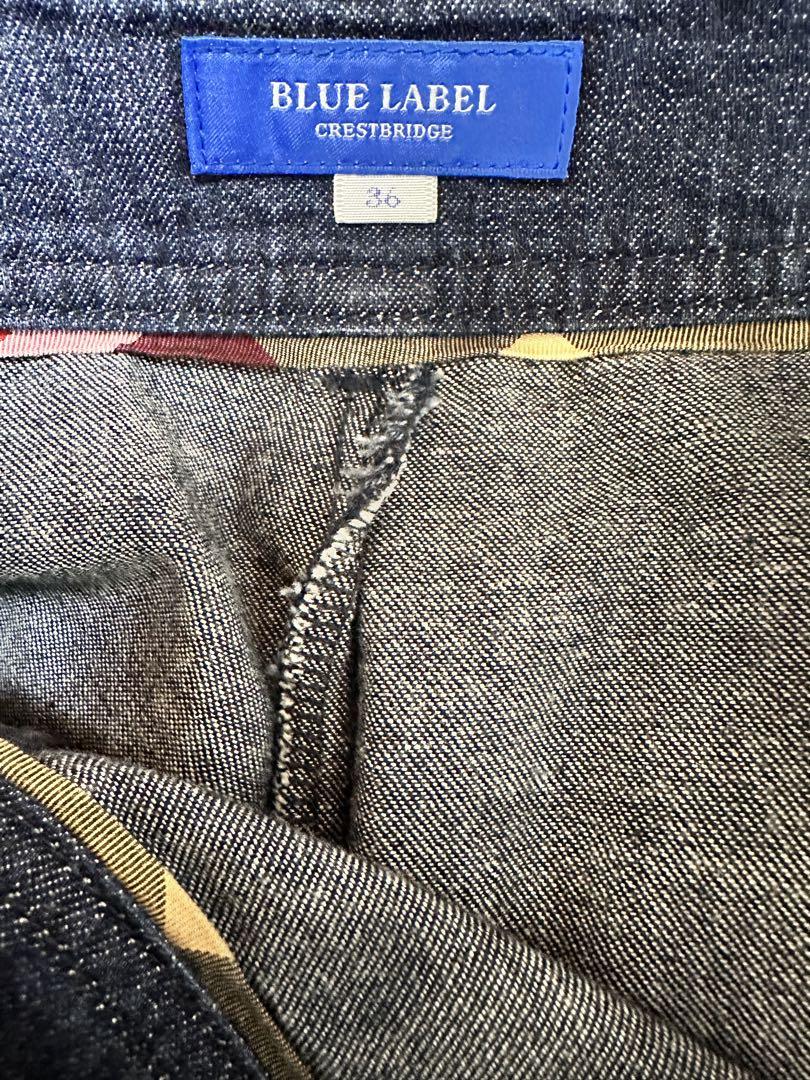 【BLUE LABEL CRESTBRIDGE】ウエストリボンワイドデニムパンツ