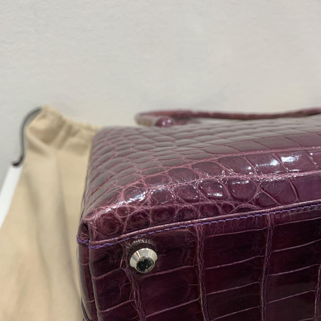 ⭐️JRA ⭐️ 美品クロコダイル トートバッグ ワインレッド ボルドー