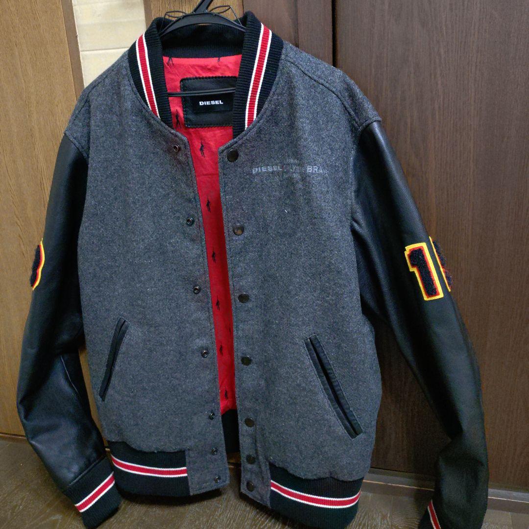●DIESEL　皮スタジャン　メンズ　Ｍsize　Used