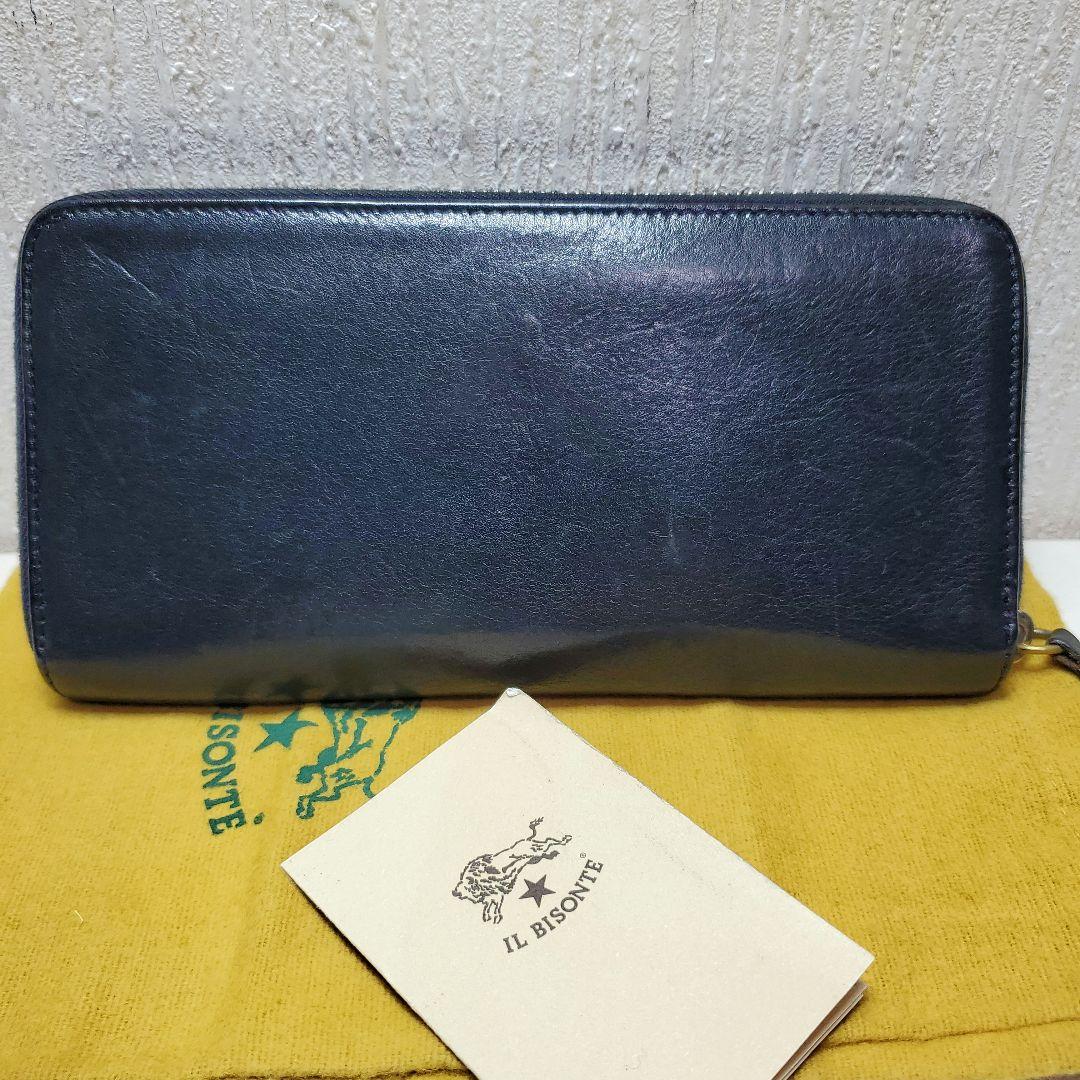 IL BISONTE　イルビゾンテ　スリム長財布ラウンドファスナー