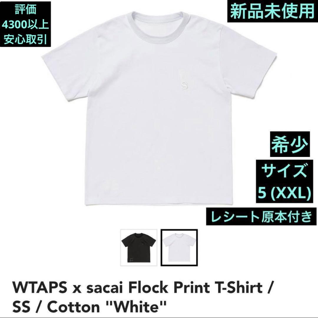 トップス WTAPS x sacai Flock Print T-Shirt XXL 5 Black WTAPS Edition Flock Print T-shirt by sacai on Sale