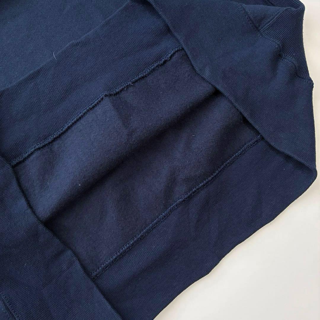 美品 80s USA製 ヘインズ BEEFY ネイビー 無地 スウェット XL