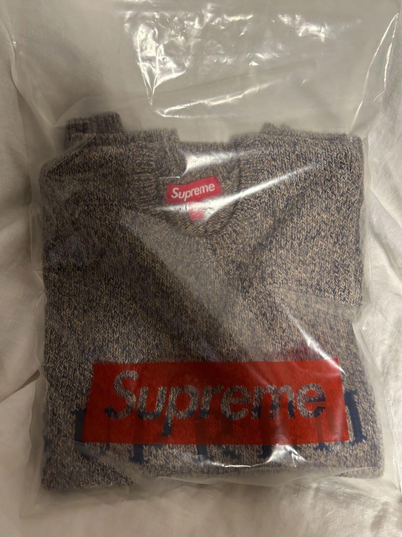 Supreme Contrast Logo Sweater Taupe